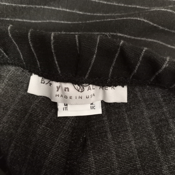 Final Sale - BRYN WALKER Charcoal w/Gray Pinstripes Knit Pants - Picture 6 of 6